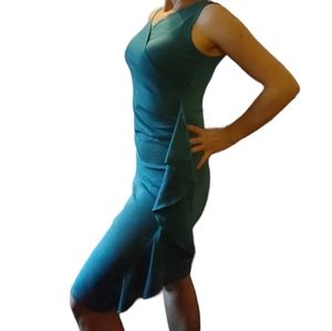 👗 Jessica size 4 petite turquoise wrap dress